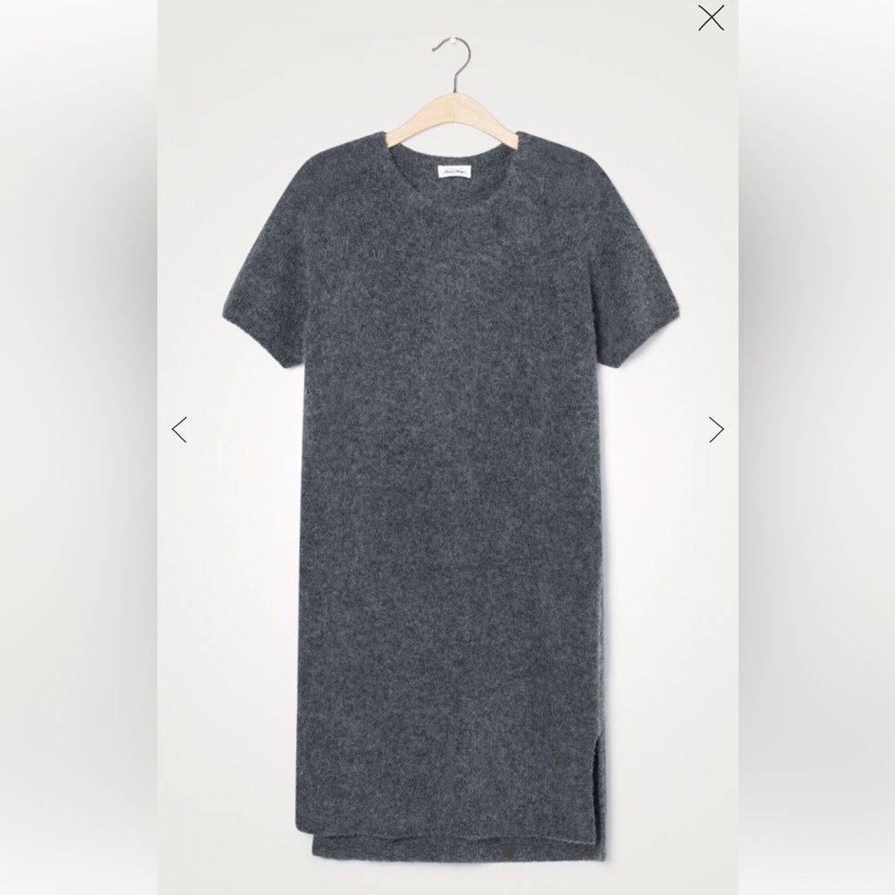 American Vintage Heather Gray Vacaville Wool Sweater Dress